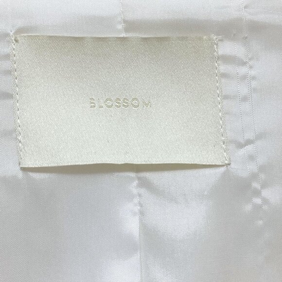 Blossom Brand Boyfriend Jacket Small Cotton Blend  Cream White Korea Luxury - Picture 3 of 9